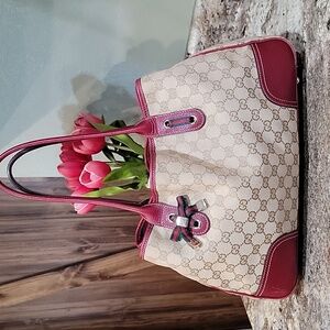 Gucci GG canvas princy tote bag Brown GG pattern
